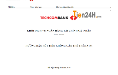 Techcombank HD rut tien khong can the tren ATM VI 001